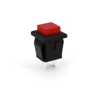 Pulsador rojo con negro